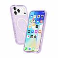 Custodia Ibrida Serie Stylish Glitter per iPhone 18 Pro - Compatibile con MagSafe - Viola