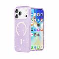 Custodia Ibrida Serie Stylish Glitter per iPhone 18 Pro - Compatibile con MagSafe - Viola