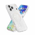 Custodia Ibrida Serie Stylish Glitter per iPhone 18 Pro - Compatibile con MagSafe - Valkoinen