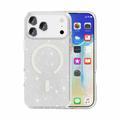 Custodia Ibrida Serie Stylish Glitter per iPhone 18 Pro - Compatibile con MagSafe - Valkoinen