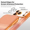 Custodia a libro magnetica elegante per iPhone 18 Pro con scomparti per carte RFID - Arancione