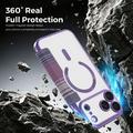 Custodia a libro magnetica elegante per iPhone 18 Pro con scomparti per carte RFID - Viola