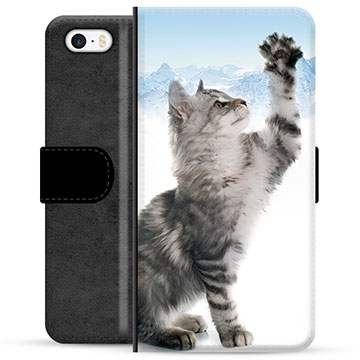 Custodia Portafoglio per iPhone 5/5S/SE  - Gatto