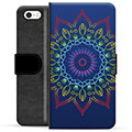 Custodia Portafoglio per iPhone 5/5S/SE  - Mandala Colorata