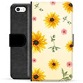 Custodia Portafoglio per iPhone 5/5S/SE  - Girasole