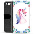 Custodia Portafoglio per iPhone 5/5S/SE  - Unicorno