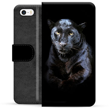 iPhone 5/5S/SE Custodia Portafoglio - Pantera Nera