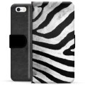 Custodia a Portafoglio Premium per iPhone 5/5S/SE - Zebra