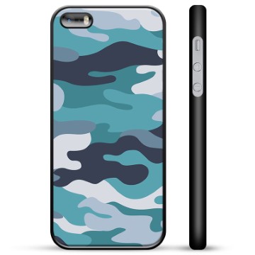Cover protettiva per iPhone 5/5S/SE - Blu mimetico