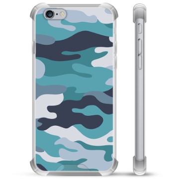 Custodia ibrida per iPhone 6 / 6S - Blu mimetico