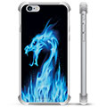 Custodia ibrida per iPhone 6 / 6S - Drago di fuoco blu