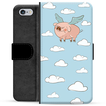 Custodia a Portafoglio Premium per iPhone 6 / 6S - Flying Pig