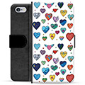 Custodia a Portafoglio Premium per iPhone 6 Plus / 6S Plus - Cuori