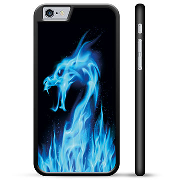 Cover protettiva per iPhone 6 / 6S - Drago di fuoco blu