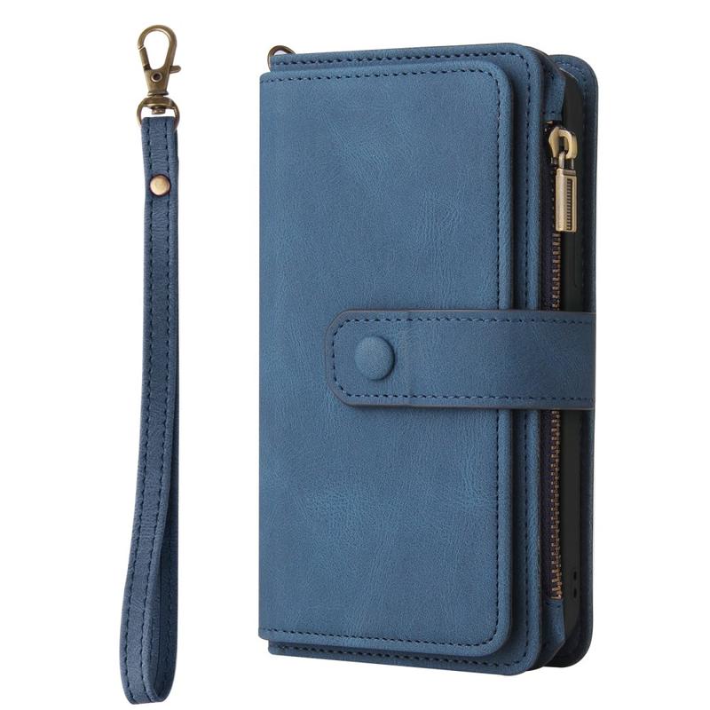 Custodia WEIOU In Pelle PU A Libro Con Portafoglio Per VIVO Y76 5G - Blu Con Slot Carte E Funzione Stand