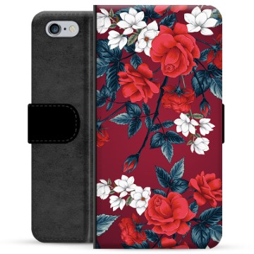 Custodia Portafoglio per iPhone 6 / 6S  - Fiori Vintage