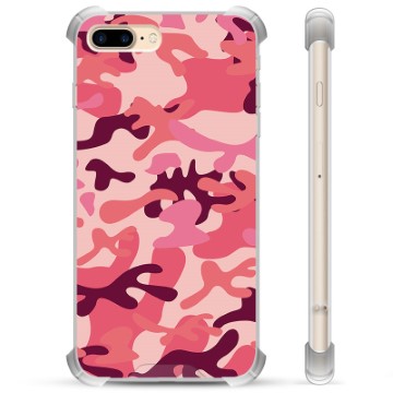 Custodia Ibrida per iPhone 7 Plus / iPhone 8 Plus  - Camuflage Rosa