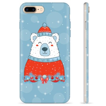 Custodia in TPU per iPhone 7 Plus / iPhone 8 Plus - Orso di Natale