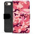 Custodia a Portafoglio Premium per iPhone 7/8/SE (2020)/SE (2022) - Rosa Camouflage