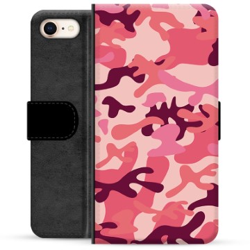 Custodia a Portafoglio Premium per iPhone 7/8/SE (2020)/SE (2022) - Rosa Camouflage