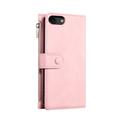 Custodia a portafoglio con cerniera e cinturino da polso Esseble per iPhone 7/8/SE (2020)/SE (2022) - Rosa