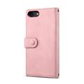 Custodia a portafoglio con cerniera e cinturino da polso Esseble per iPhone 7/8/SE (2020)/SE (2022) - Rosa