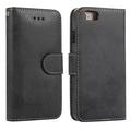 Custodia a portafoglio 2 in 1 in stile vintage per iPhone 7/8/SE (2020)/SE (2022) con coperchio rimovibile - Nera