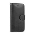 Custodia a portafoglio 2 in 1 in stile vintage per iPhone 7/8/SE (2020)/SE (2022) con coperchio rimovibile - Nera