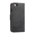 Custodia a portafoglio 2 in 1 in stile vintage per iPhone 7/8/SE (2020)/SE (2022) con coperchio rimovibile - Nera