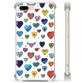 Custodia ibrida per iPhone 7 Plus / iPhone 8 Plus - Cuori