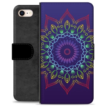 Custodia Portafoglio per iPhone 7 / iPhone 8 - Mandala Colorata