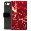 Custodia Portafoglio per iPhone 7 / iPhone 8 - Marmro Rosso