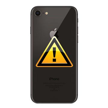 Riparazione del Copribatteria per iPhone 8 - incl. cornice - Nero