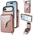 Custodia iPhone Air Tutto in uno con portafoglio e cinturino - Oro rosa