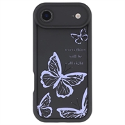 Custodia in TPU con stampa a farfalla per iPhone Air - Viola / Nera