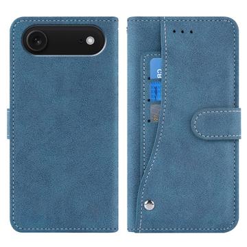 iPhone Air Elegante custodia a portafoglio retrò con portacarte rotante - Blu