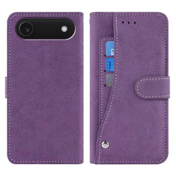 iPhone Air Elegante custodia a portafoglio retrò con portacarte rotante - Viola