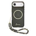 Custodia con cinturino iPhone Air Guess IML Glitter Script - Compatibile con MagSafe