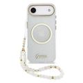 Custodia con cinturino iPhone Air Guess IML Glitter Script - Compatibile con MagSafe