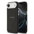 Custodia ibrida iPhone Air Guess Saffiano - Compatibile con MagSafe - Nera