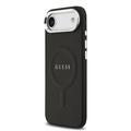 Custodia ibrida iPhone Air Guess Saffiano - Compatibile con MagSafe - Nera