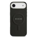 Custodia ibrida iPhone Air Guess Saffiano - Compatibile con MagSafe - Nera