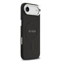 Custodia ibrida iPhone Air Guess Saffiano - Compatibile con MagSafe - Nera