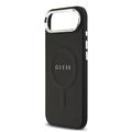 Custodia ibrida iPhone Air Guess Saffiano - Compatibile con MagSafe - Nera