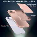Custodia ibrida per iPhone Air con specchio nascosto e slot per schede - rosa