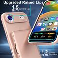Custodia ibrida per iPhone Air con specchio nascosto e slot per schede - rosa