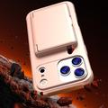 Custodia ibrida per iPhone Air con specchio nascosto e slot per schede - rosa