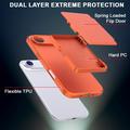 Custodia ibrida per iPhone Air con specchio nascosto e slot per schede - Arancione