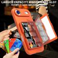Custodia ibrida per iPhone Air con specchio nascosto e slot per schede - Arancione