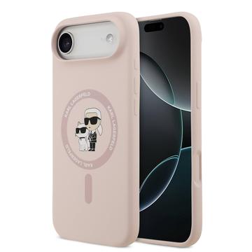 Custodia MagSafe in silicone liquido Karl Lagerfeld Karl and Choupette per iPhone Air
